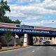 Patriotic bridge with the words Welcome to Northeast Philadelphia on it, the welcoming to Bustleton PA we buy house Bustleton PA